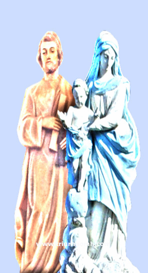 The Holy Family of Jesus, Mary and Joseph.