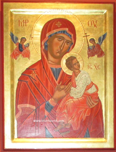 Icon in the Holy Family parish church.