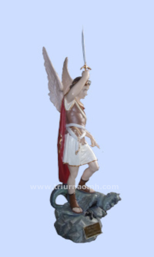 St Michael statue Marine Road church.