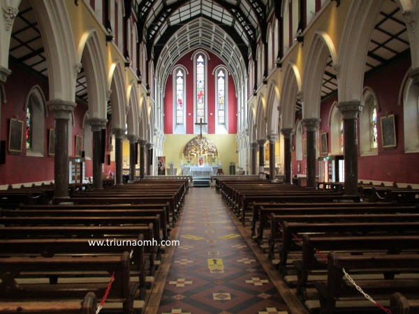 The nave in Saint Joseph's church Glasthule Sandycove.